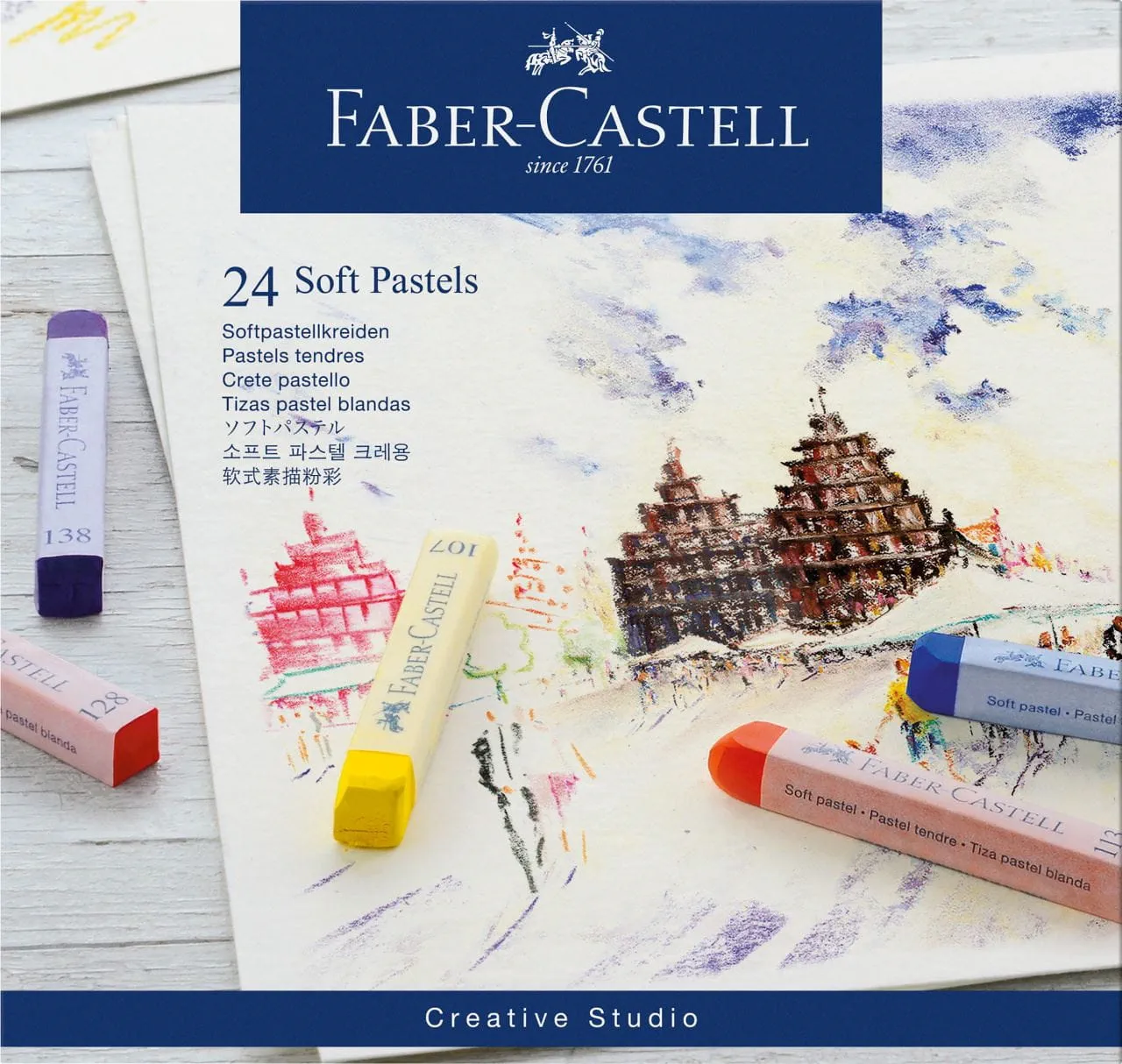 Bild 1 Faber-Castell, Creative Studio Softpastellkreide, 24er Kartonetui