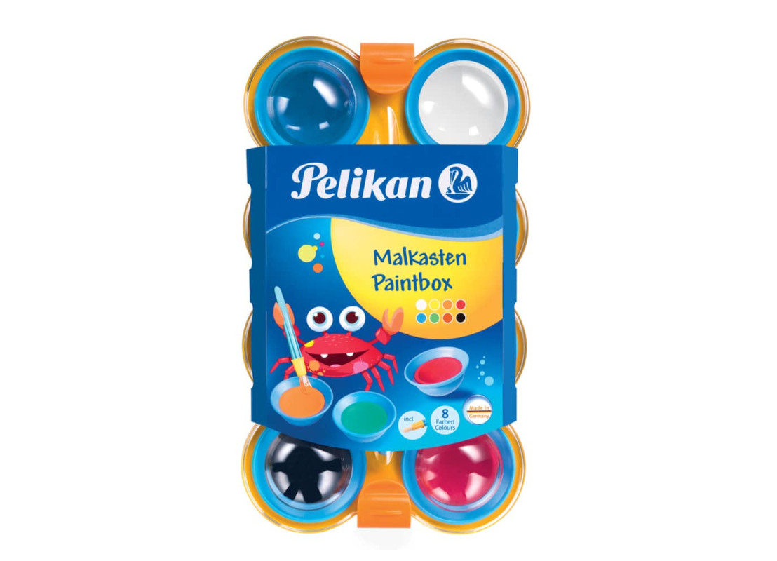 Bild 1 Pelikan Kinder-Deckfarbkasten 8 Farben +  Pinsel