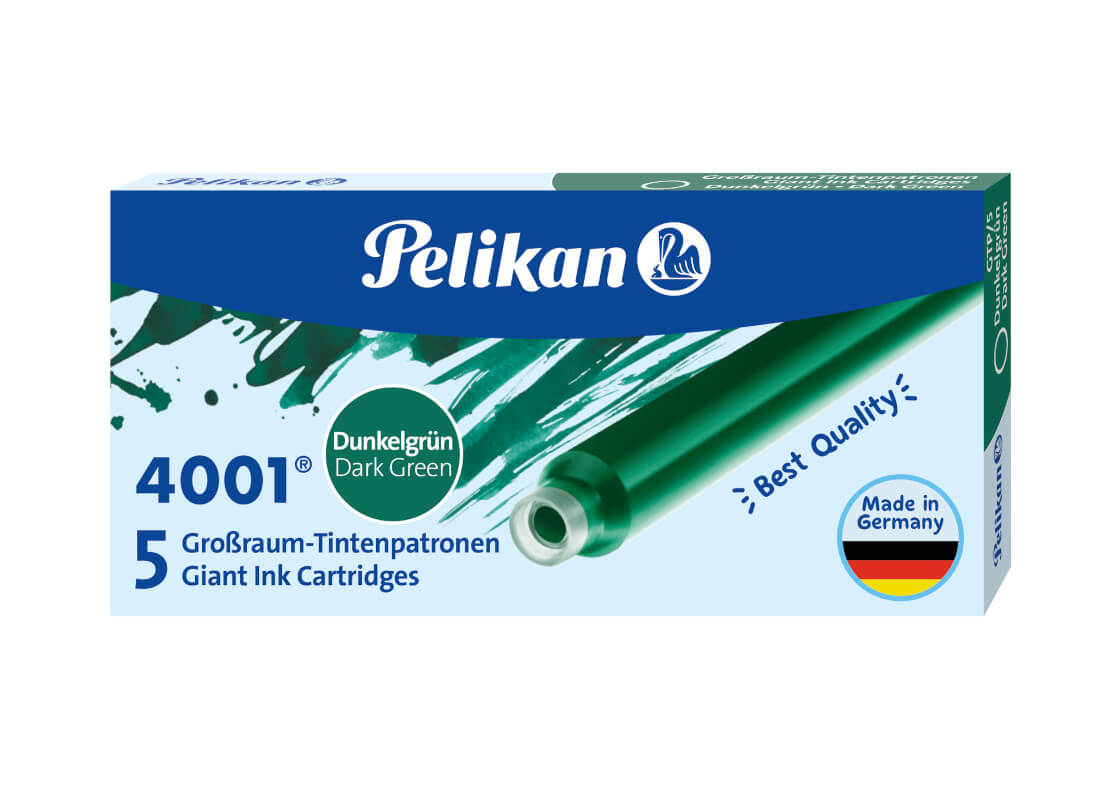 Bild 1 Pelikan Tintenpatronen 4001 lang dunkelgrün VE5