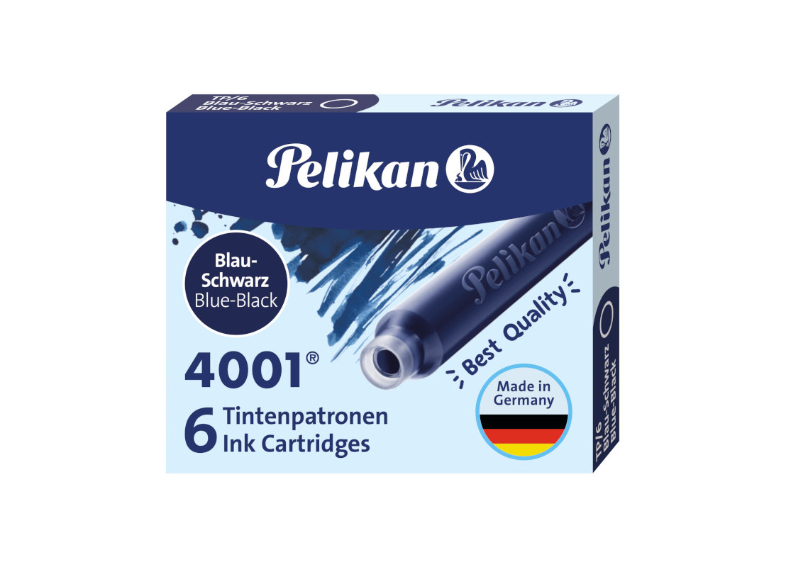 Bild 1 Pelikan Tintenpatronen 4001 kurz blau-schwarz VE6