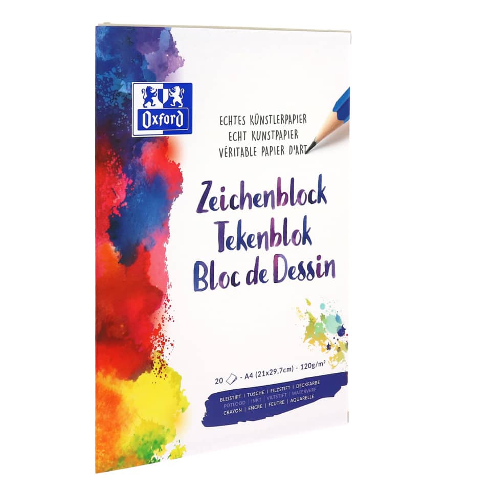 Bild 1 Zeichenblock, A4, 20 Blatt, 120 g/qm, zweiseitg perforiert, Oxford