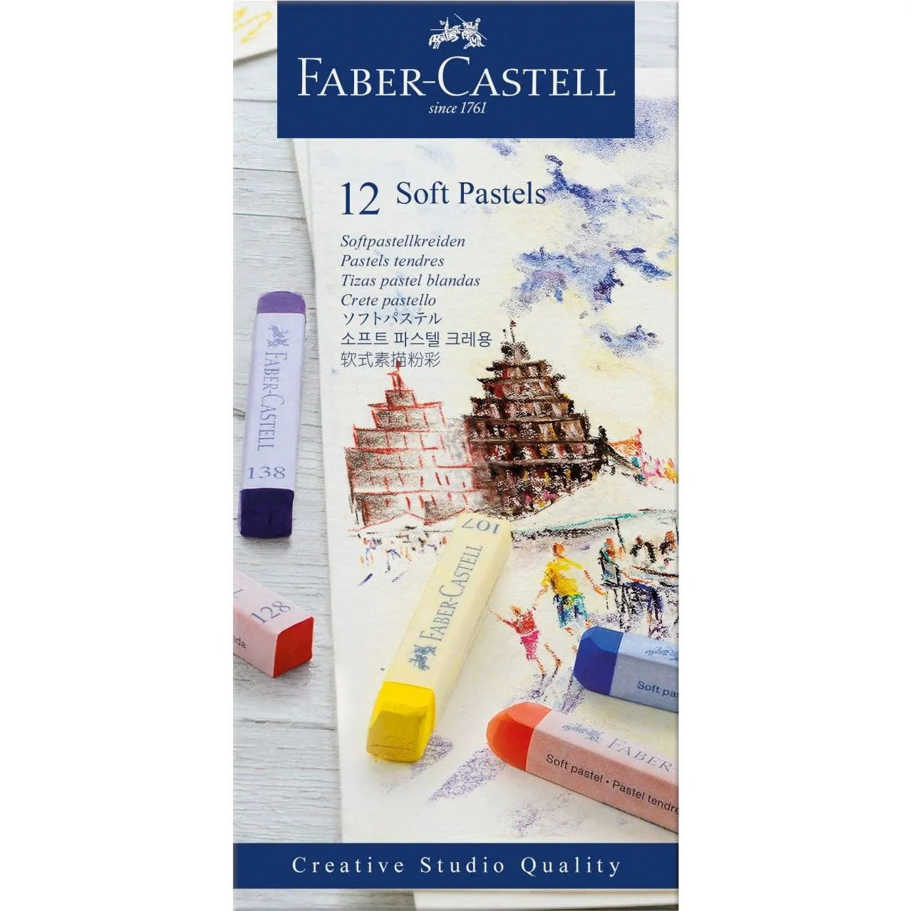 Bild 1 Faber-Castell, Creative Studio Softpastellkreide, 12er Kartonetui