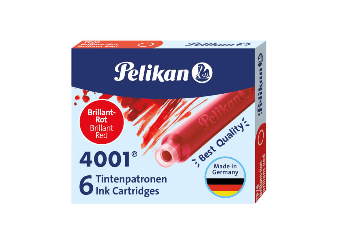 Bild 1 Pelikan Tintenpatronen 4001 kurz brillant-rot VE6