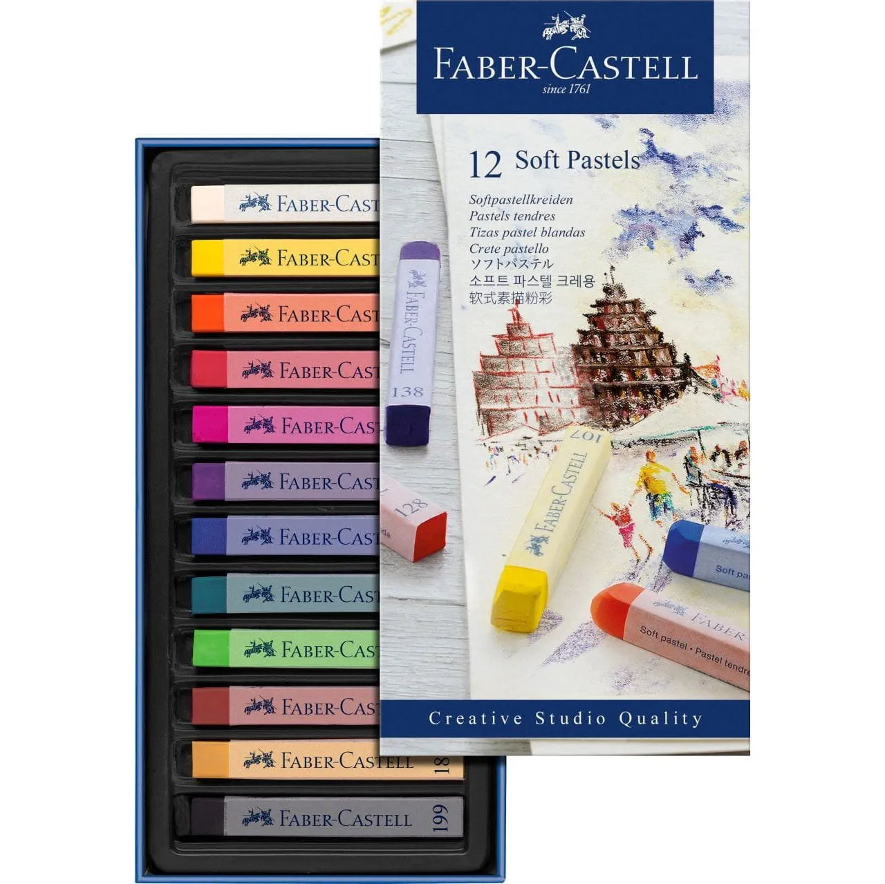 Bild 2 Faber-Castell, Creative Studio Softpastellkreide, 12er Kartonetui