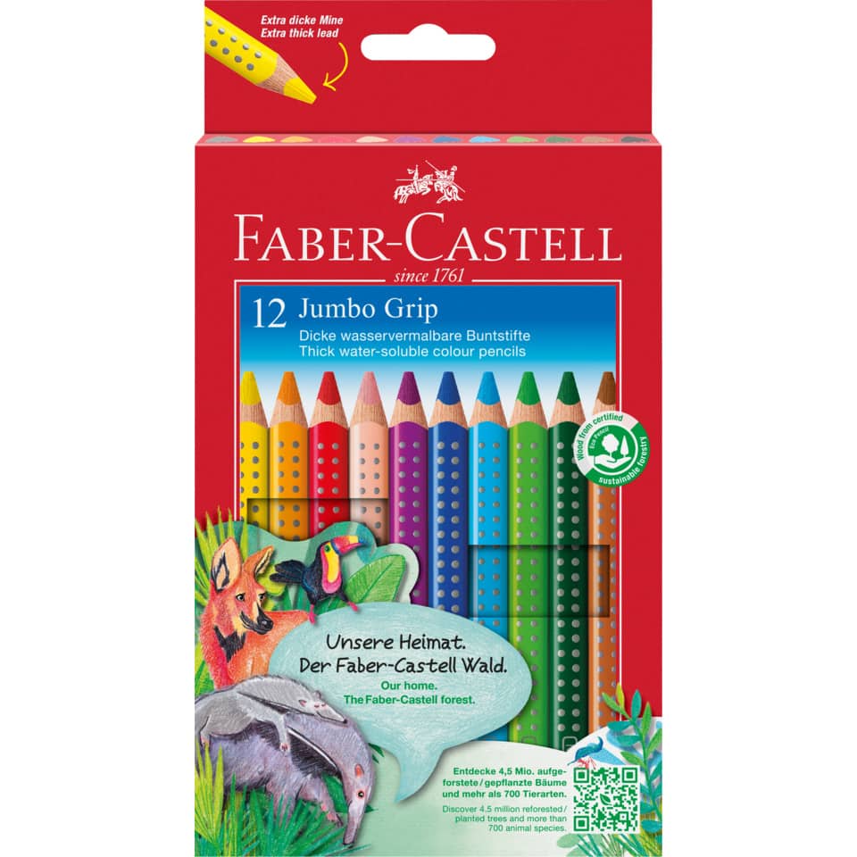 Bild 1 FABER-CASTELL Buntstift Jumbo GRIP VE12