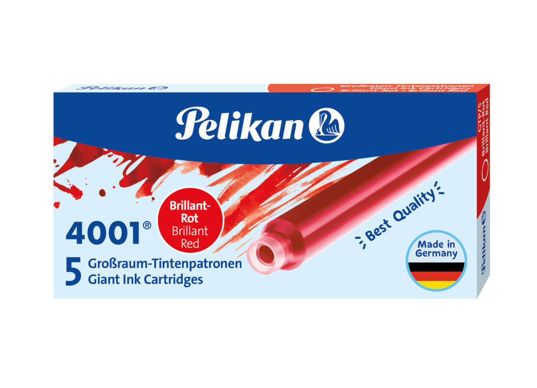 Bild 1 Pelikan Tintenpatronen 4001 lang brillant-rot VE5